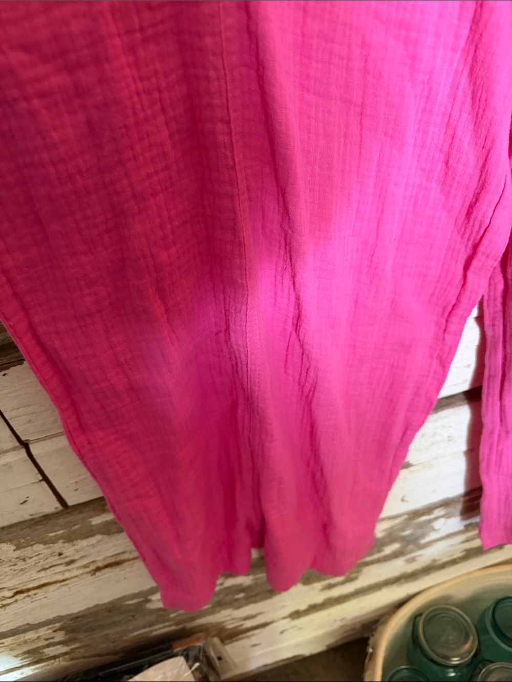 BiBi Hot Pink Sleeveless Button-Front Jumpsuit - Picture 6 of 12